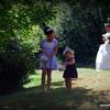 Flower girl and junior bridesmaid preceding the beautiful bride.