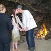 Down pouring rain didn't stop this beach elopement at Hug Point, Oregon Coast.